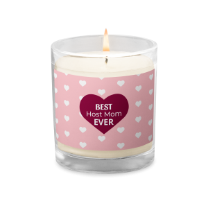 PerfectConnect Gift ideas- Best Host Mom Ever candle in a glass jar