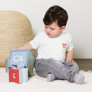 PerfectConnect - White toddler tee with Cool Kid print
